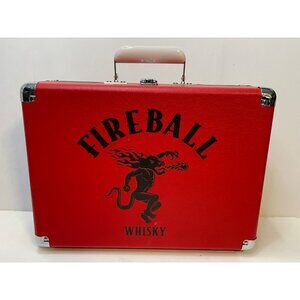 Fireball Whisky case Crosley CR8005D-RE record player no liquor whiskey included